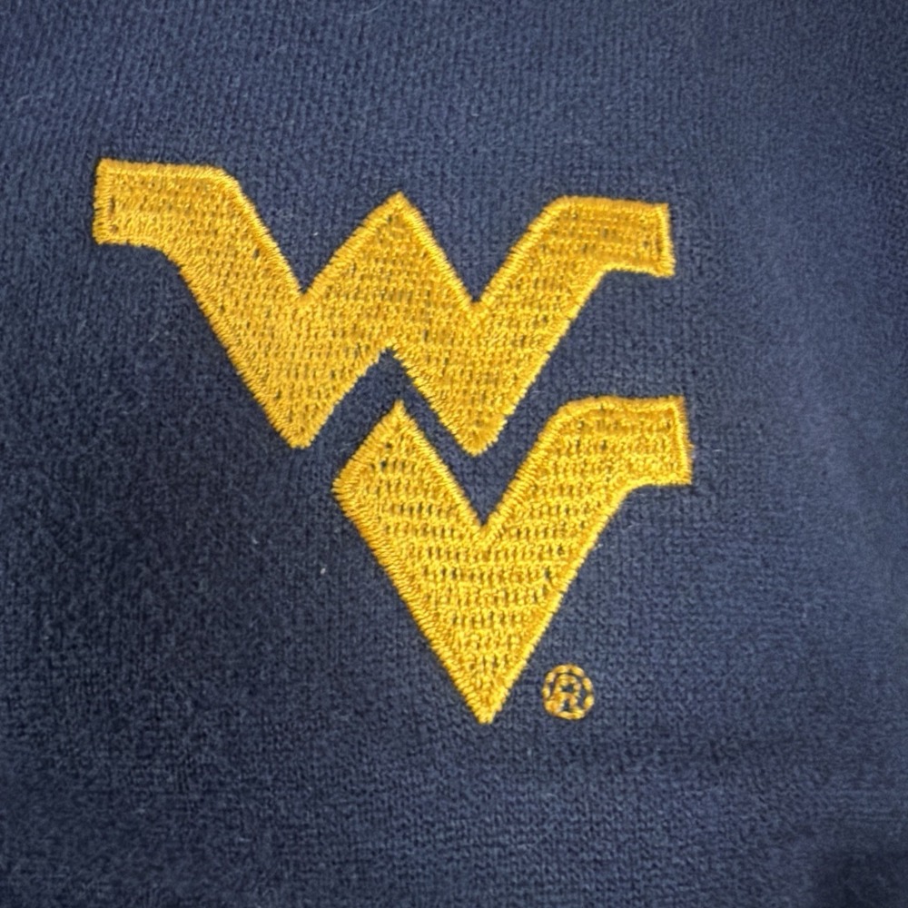 VINTAGE Y2K NIKE TEAM WVU WEST VIRGINIA FULL ZIP SWEATSHIRT FLEECE WOMENS M NWOT - Picture 5 of 13